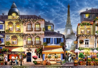 WOODEN CITY PUZZLE: BREAKFAST IN PARIS M