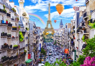 WOODEN CITY PUZZLE: BUSTLING PARIS M