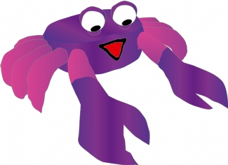 BOUNCING BUDDY 'BILLY THE CRAB' PURPLE